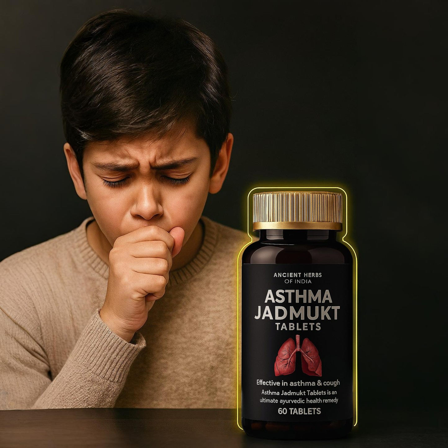 Asthma Jadmukt Goli | Ayurvedic Respiratory Support Tablets for Easy Breathing, Cough & Cold Relief | Herbal Lung Detox & Immunity Booster | 100% Natural Ayurvedic Formula