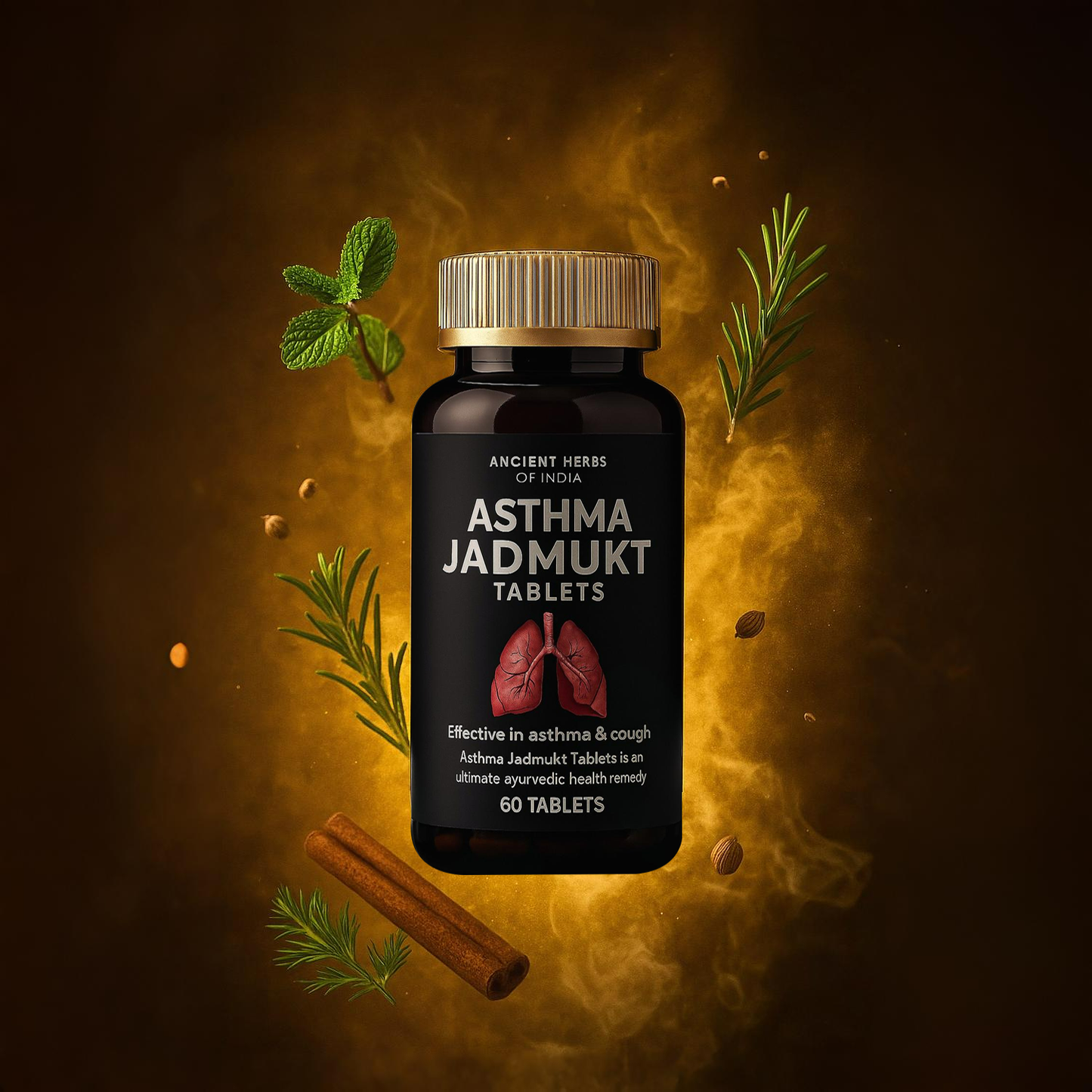 Asthma Jadmukt Goli | Ayurvedic Respiratory Support Tablets for Easy Breathing, Cough & Cold Relief | Herbal Lung Detox & Immunity Booster | 100% Natural Ayurvedic Formula