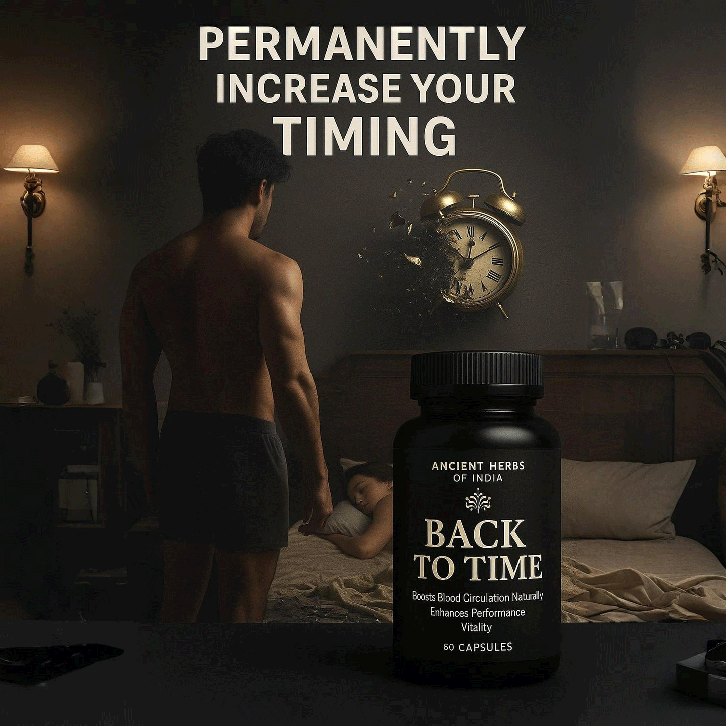 Back to Time – Ancient Ayurvedic Formula for Strength, Confidence & Vitality in Men | 60 Herbal Capsules