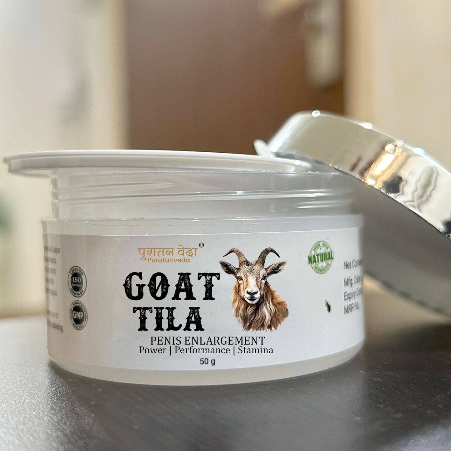 Goat Tila Ayurvedic Male Massage Cream | Herbal Toning & Firmness Support for Men | Natural Vitality & Circulation Boost | Skin Rejuvenating Cream – 50ml
