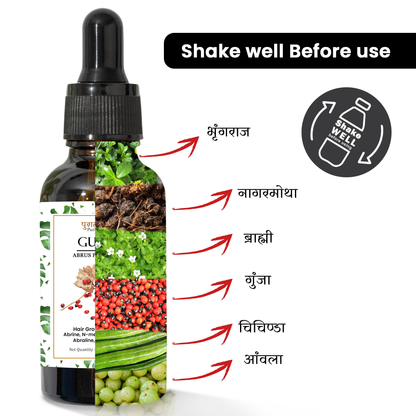 Gunja Ratti Hair oil and Hair powder Combo for Alopecia Treatment and Hair Growth