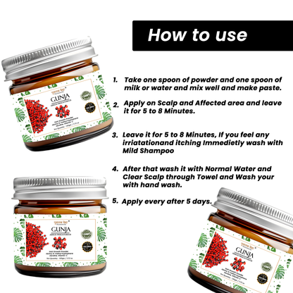 Gunja Powder for Hair Growth and Alopecia Treatment